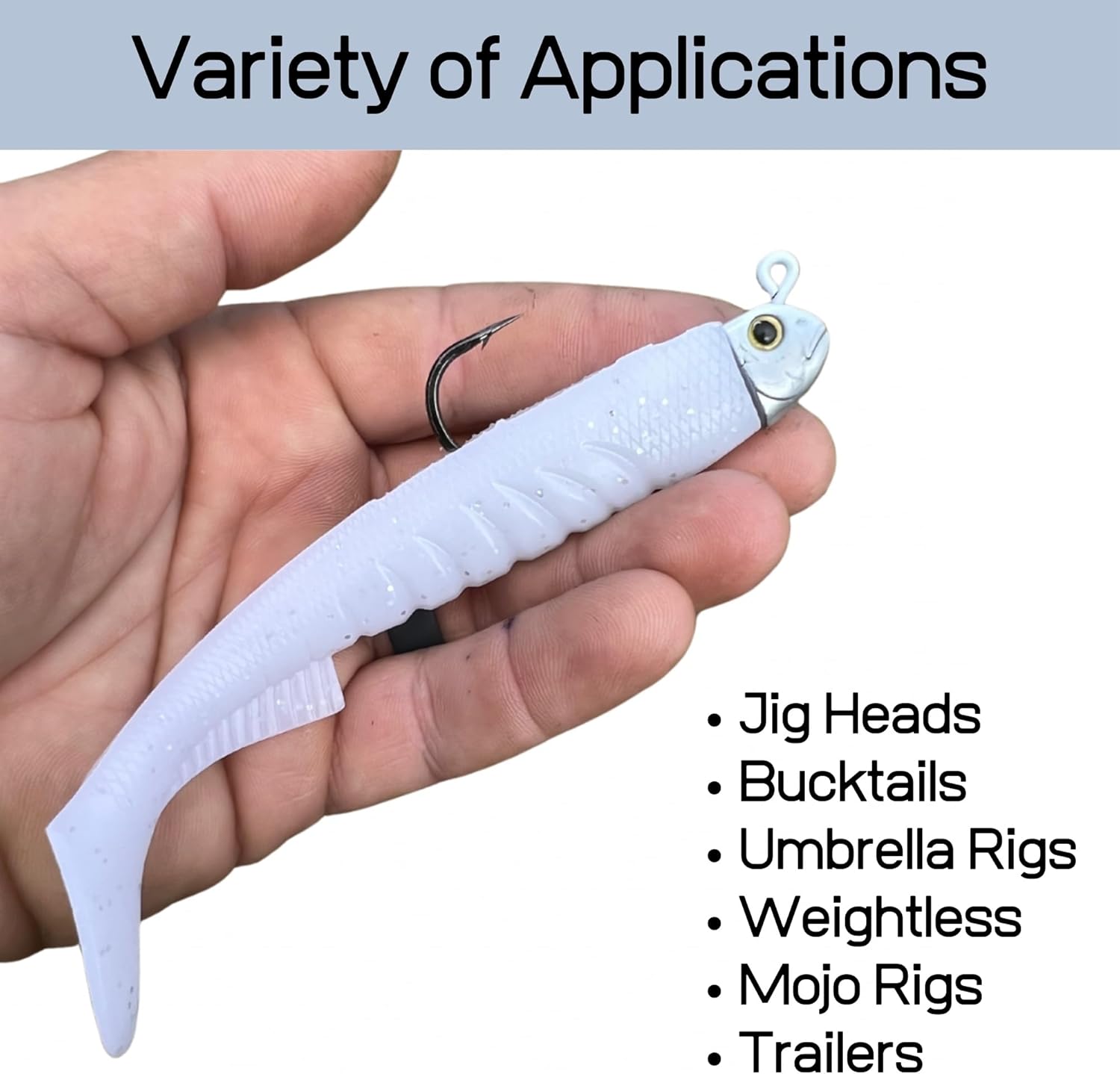 Extreme Paddle Tail Swim Baits - Soft Plastic Swimbaits, Premium Paddle Tail Swimbaits for Bass Fishing, Great Action Lifelike Saltwater Soft Swimbait Shad Lure
