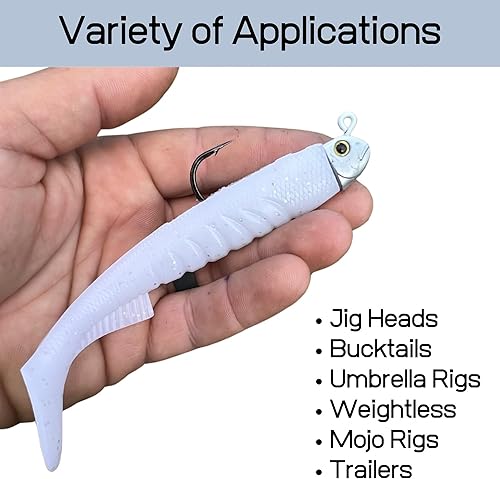 Miniatura 4 de Señuelos de Natación de Cola de Paleta Extremos - Señuelos de Natación de Plástico Suave, Señuelos de Natación de Cola de Paleta Premium para Pesca