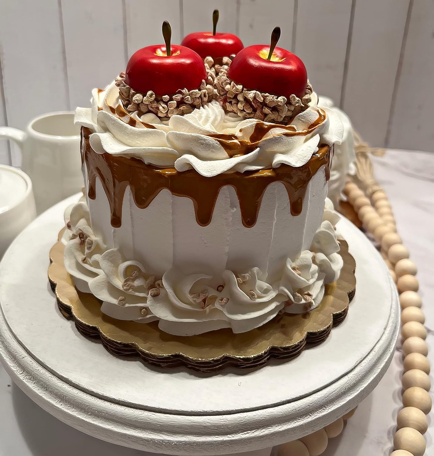 Fake Cake Carmel Apple Nut Cake- Handmade by Dezicakes- Fake Cake -Artificial Cake