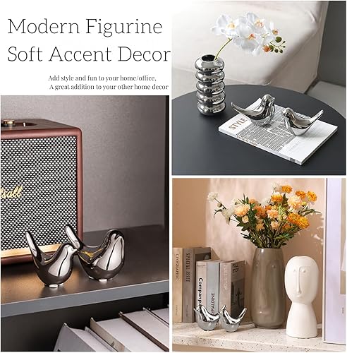 Vista 12 de Estatuas de animales Fantesticryan, pequeñas, para decorar el hogar, con estilo moderno, dorado, adornos decorativos para sala de estar, dormitorio