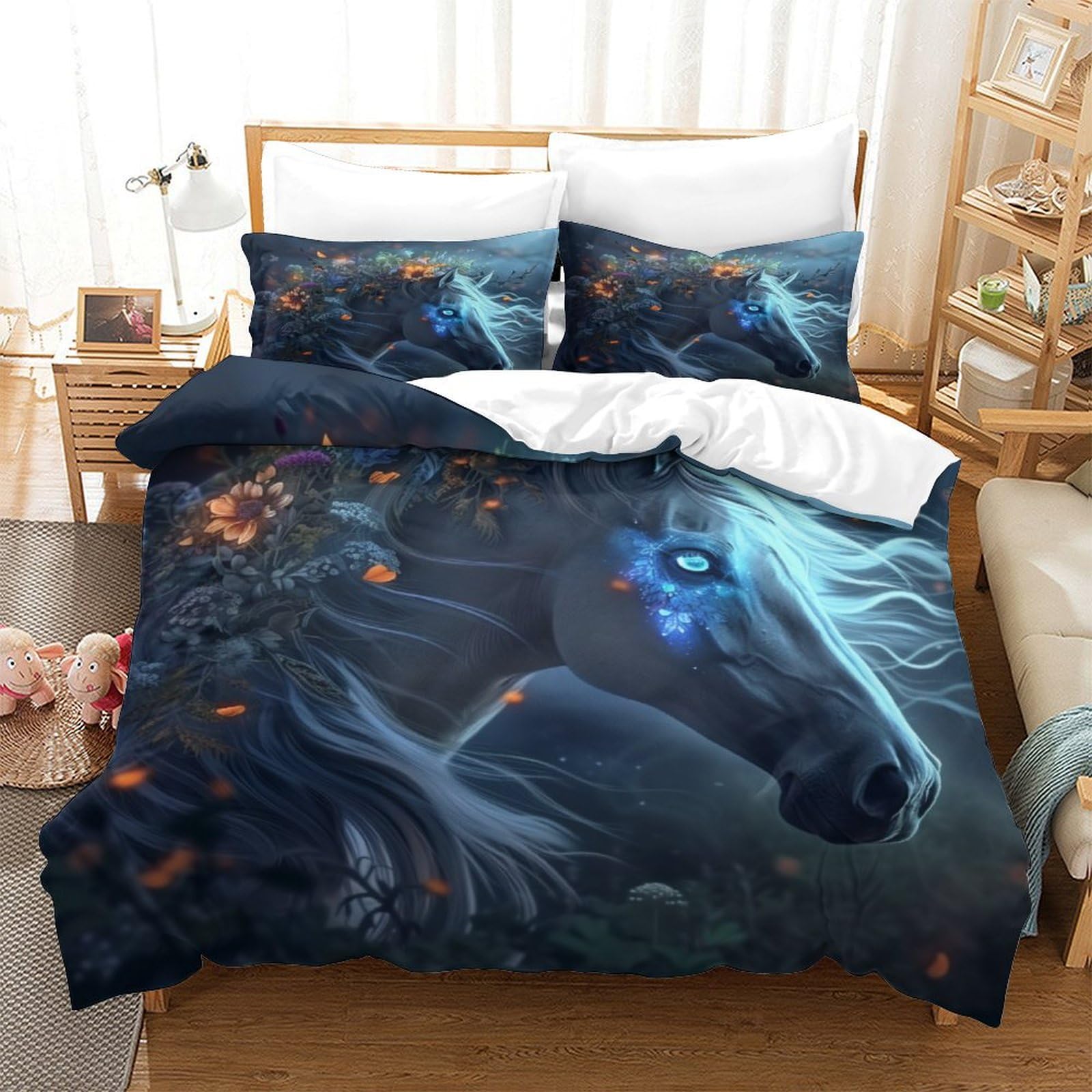 Housses de couettes motif cheval pour transformer votre chambre en un cocon de nature sauvage