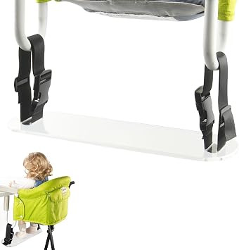 Acrylic Baby Footrest Compatible with Inglesina Fast Table Chair, Adjustable Baby Footrest for Hook On High Chairs, Sturdy Foot Rest Fit for Clip on Table Chairs with Tray Chair not Included