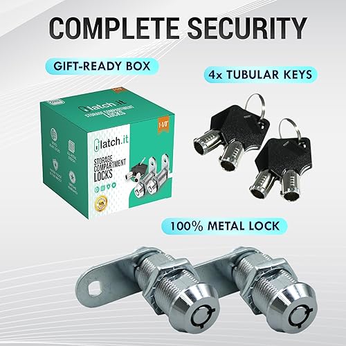 Miniatura 6 de LATCH.IT - Cerraduras para almacenamiento de RV (vehículos recreativos) de 1-1/8 pulgadas; paquete de 2 cerraduras para compartimentos