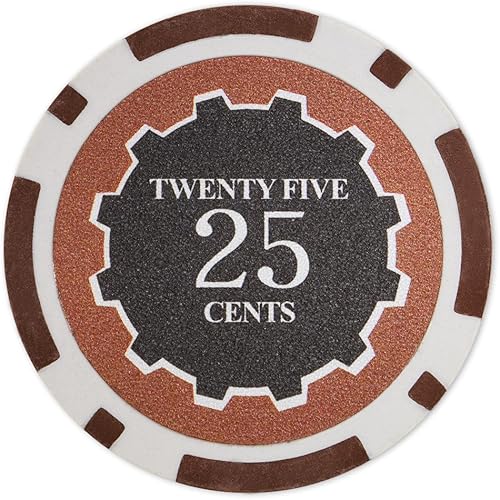 Vista 23 de Brybelly Eclipse - Fichas de póquer pesadas de 0.49 oz (0.49 oz), 50 unidades Azul ($10 Dark Blue)