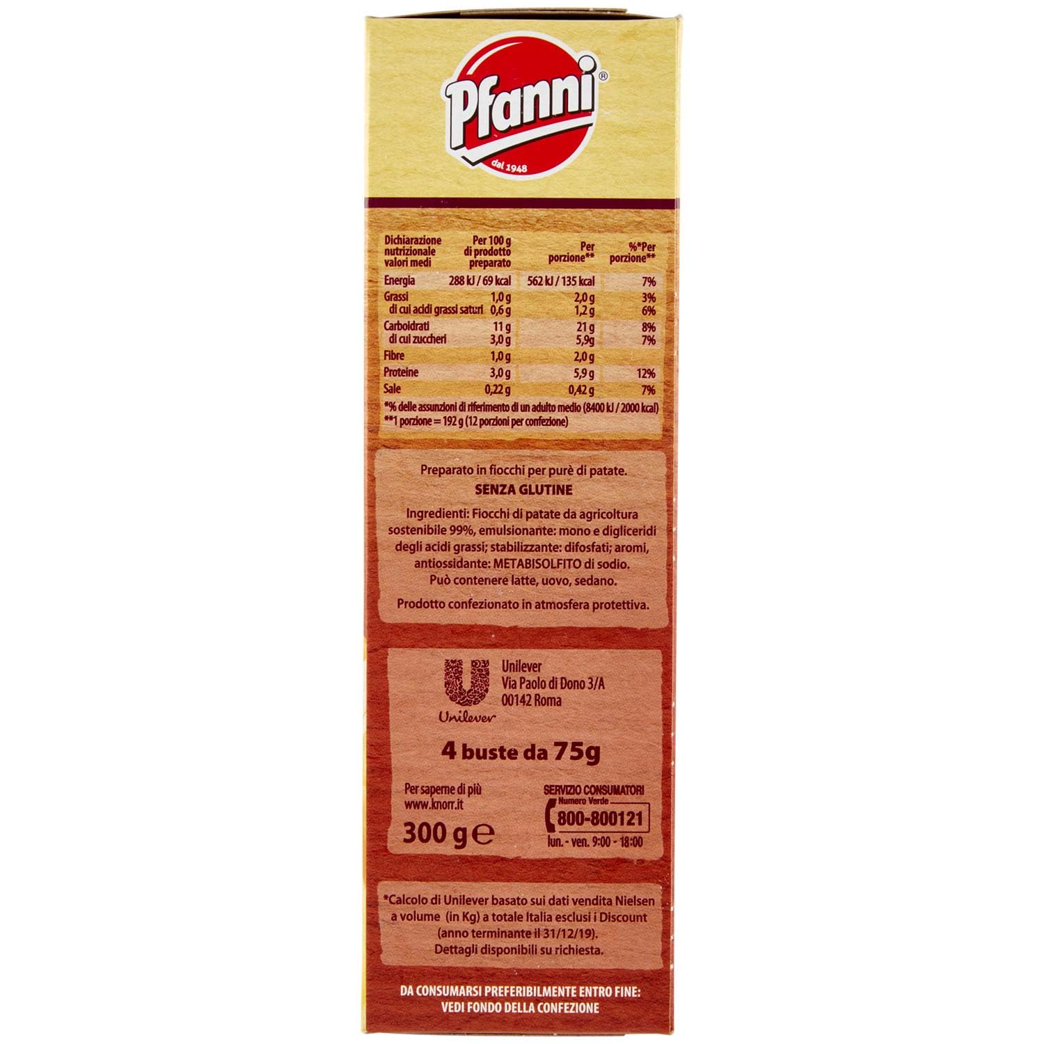 Pfanni 4 patatas puras, 300 g