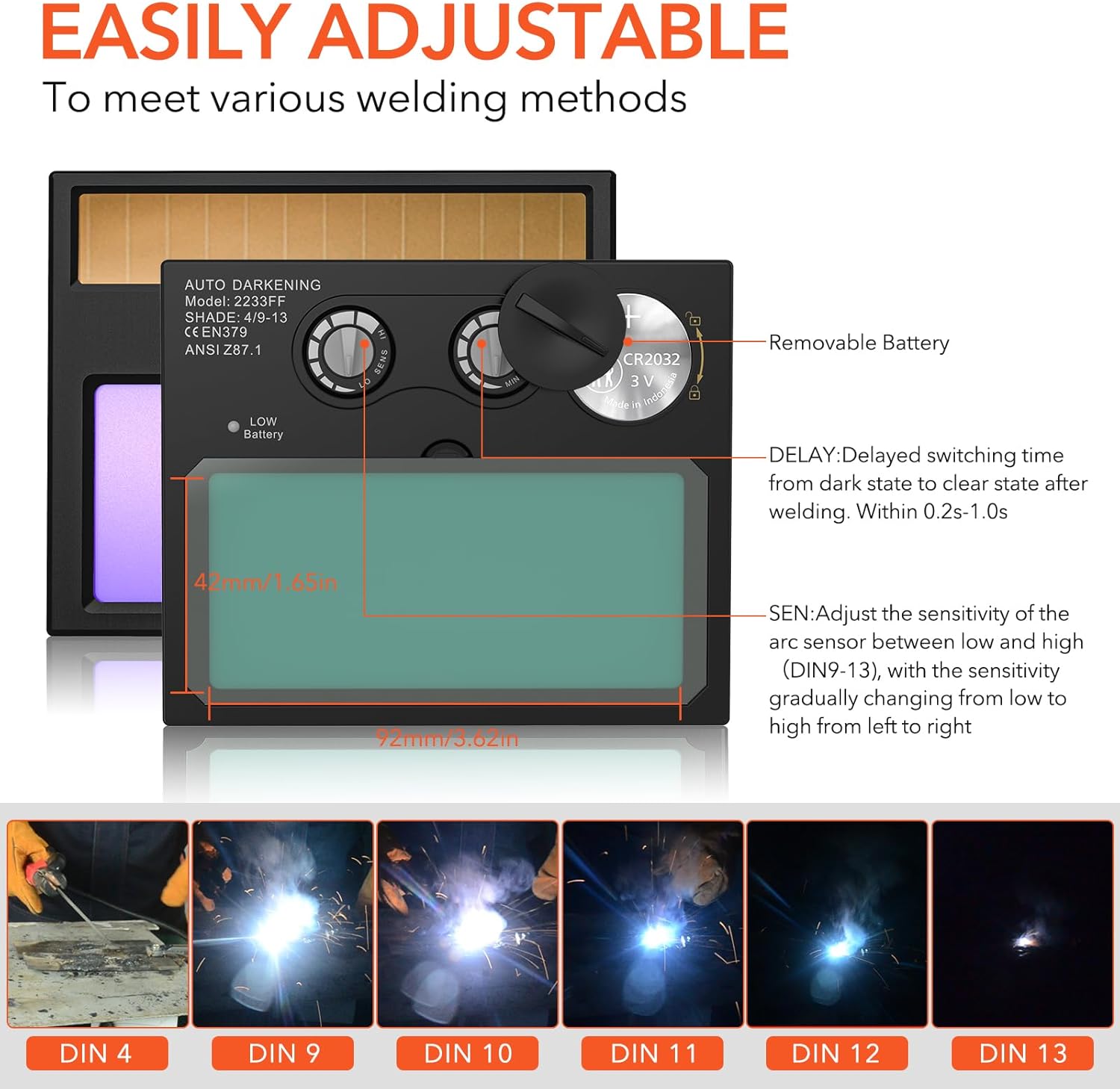 TRQWH Welding Helmet Auto Darkening & Welding Glasses Auto Darkening