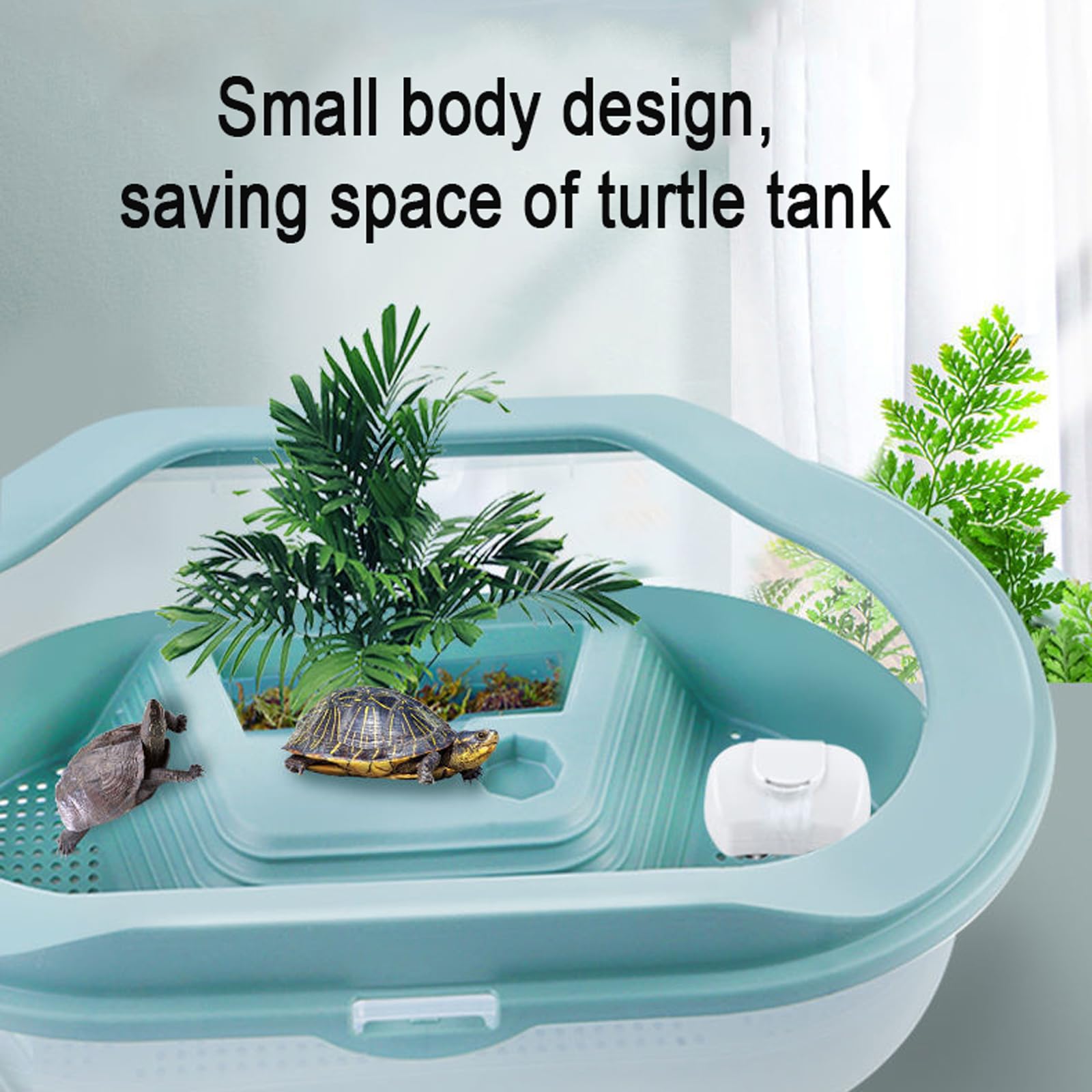 Filtro de cascada de acuario, bomba de limpieza de agua de bajo nivel para tanque de tortugas, reptiles y anfibios, accesorio de filtración de agua