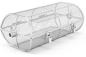 "only fire" Universal Stainless Steel Rotisserie Grill Basket