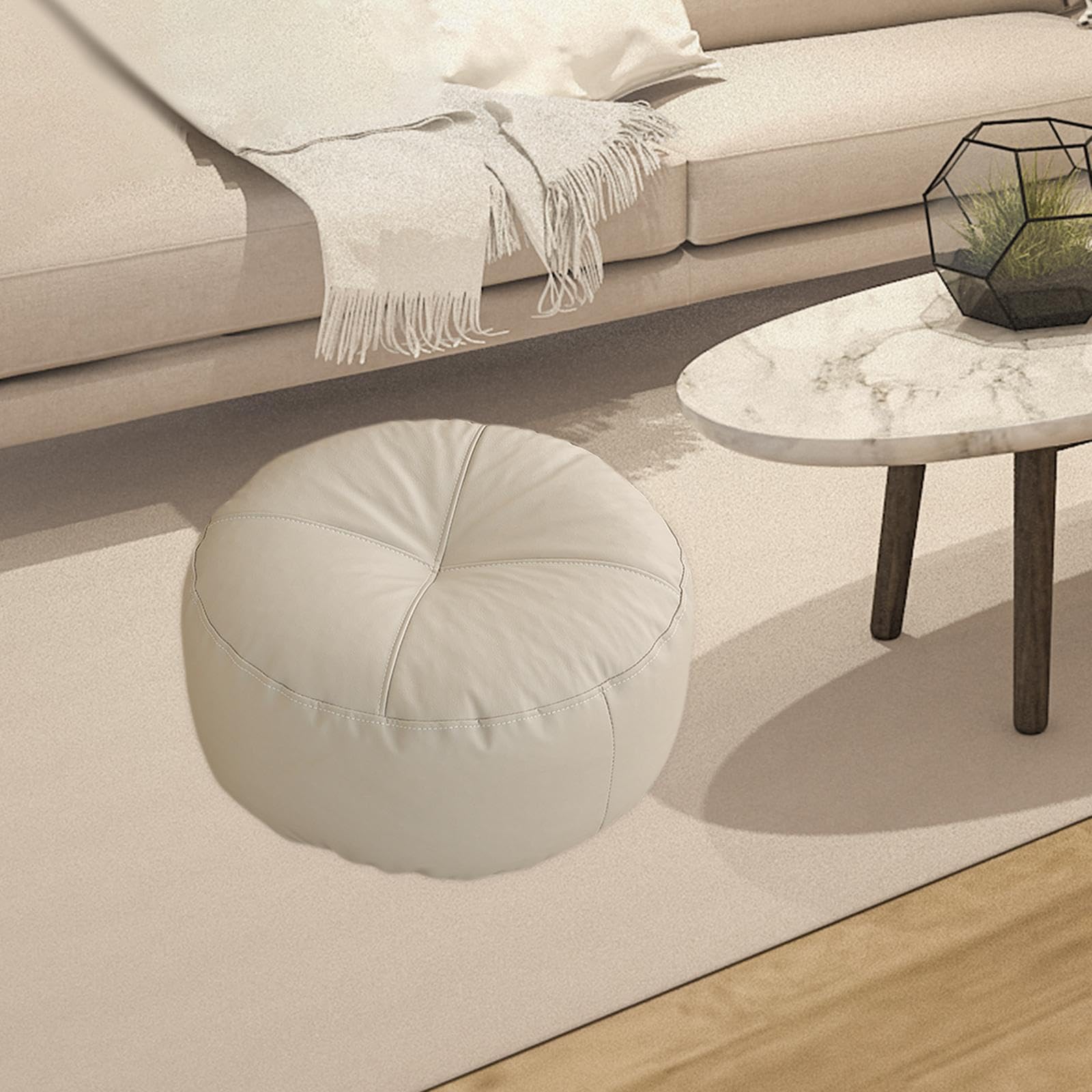 poduszki na krzesła, Poduszka podłogowa Poduszki tatami Okrągła dekoracyjna poduszka Futon, na zewnątrz, patio do wewnątrz, krzesło domowego biura(Light Grey)
