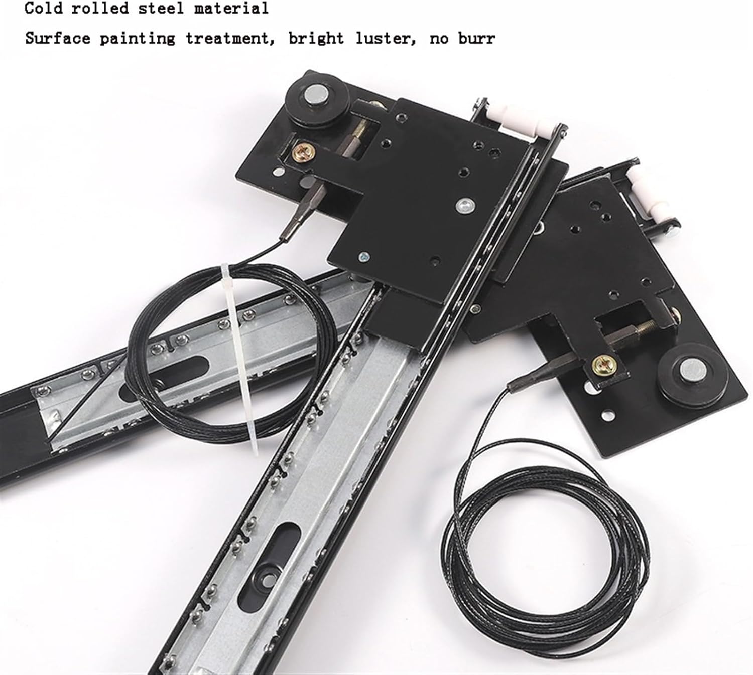 Hardware Full Extension Side Mount Drawer Slides Cabinet Side Hidden Slide Rail Wardrobe Folding Telescopic Plug-in Storage Swing Door Furniture Hardware Set(650mm)