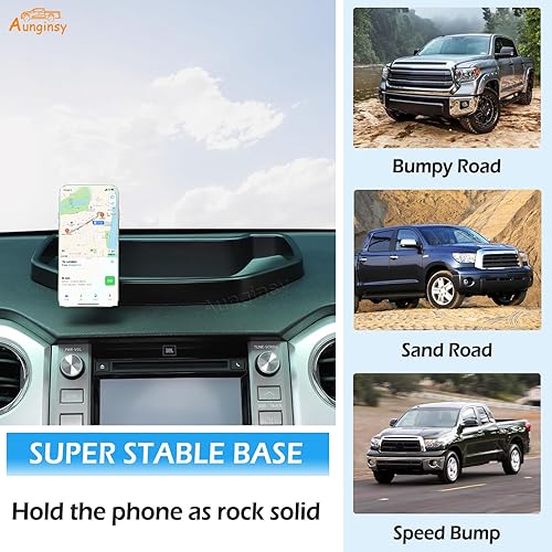 Vista 15 de Aunginsy Caja de almacenamiento para tablero de automóvil, bandeja organizadora para Toyota Tundra 2007-2021, bandeja de almacenamiento para consola