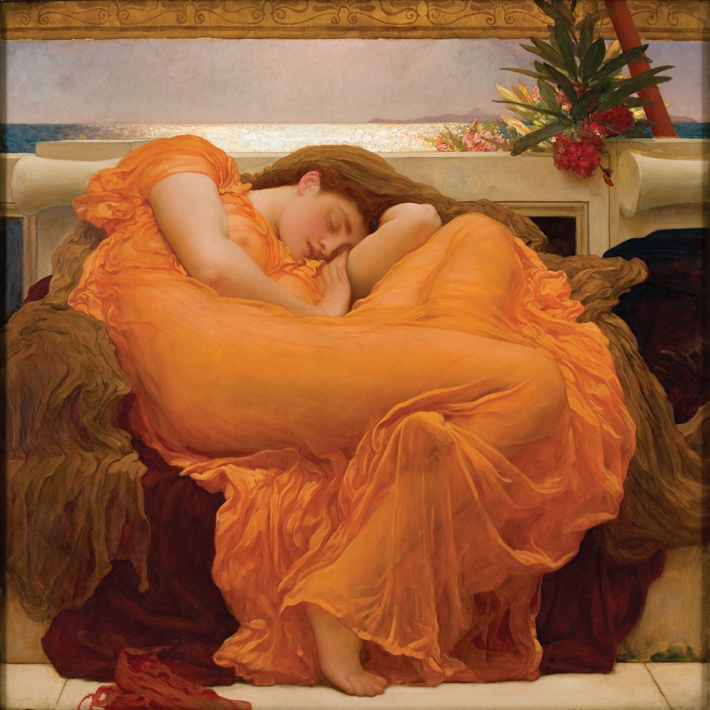 Peinture à l'huile Flaming June un cadeau artistique idéal en format 8 x 10 pouces