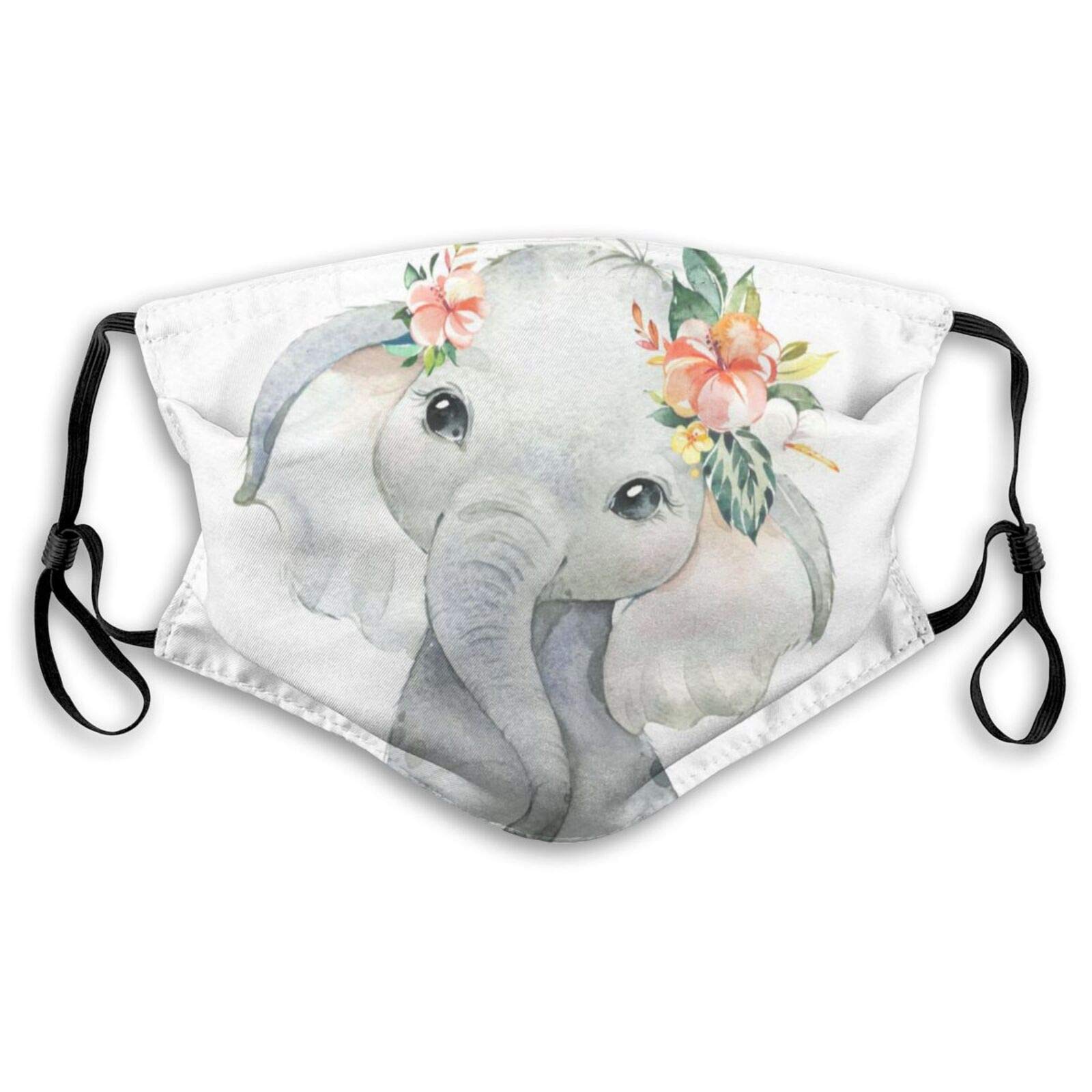 ETHAICO Fillter Cloth for Adult,Music Notes On Black Background,Reusable Windproof Cloth Half Face Double Protection