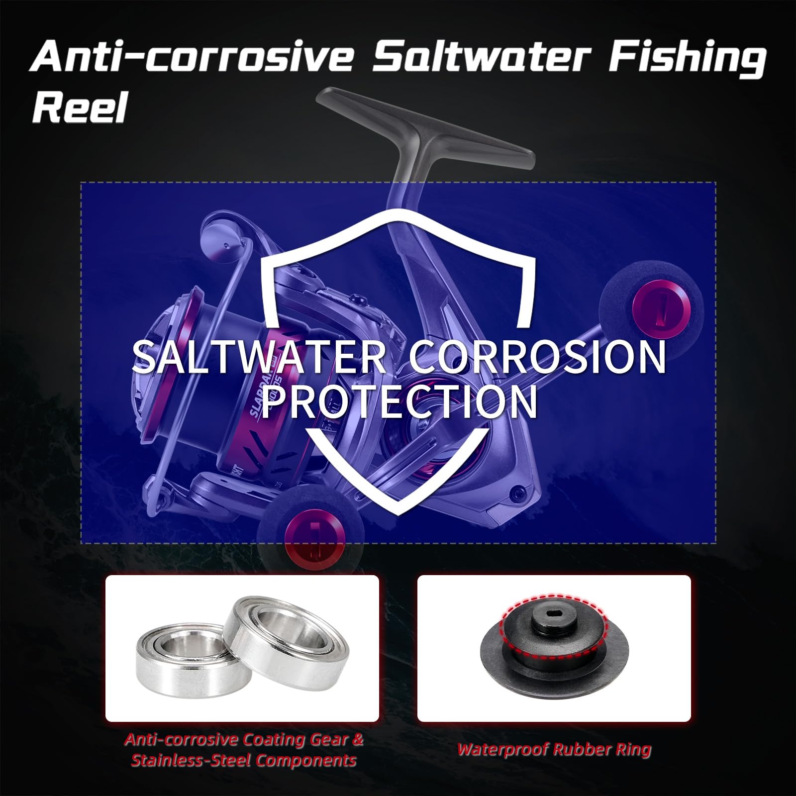 SeaKnight SLARDAR BB C3000S Squid Fishing Podwójny uchwyt kołowrotek spinningowy 5.2:1 antykorozyjny kołowrotek wędkarski morski maksymalny opór 8 kg