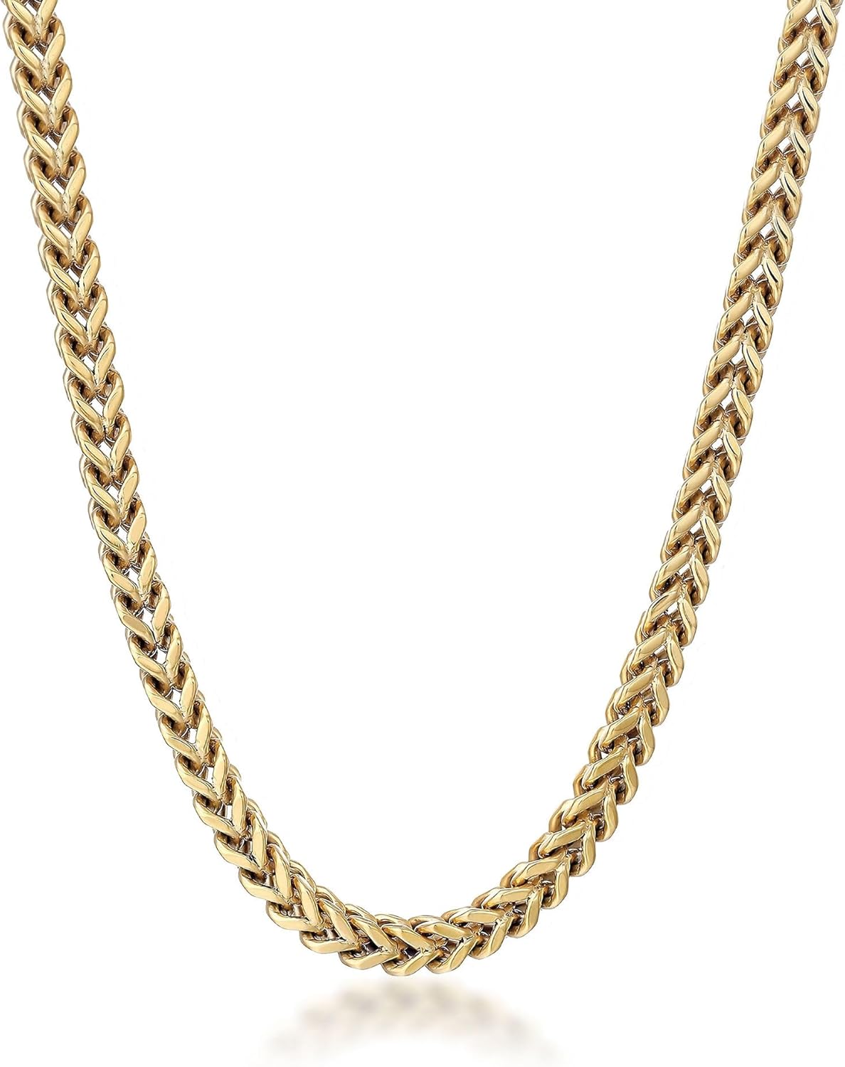 Metro Jewelry Thick Foxtail Chain Necklace and Bracelet Set for Men in Stainless Steel with Black or Yellow Gold Ion Plating 22 and 9 Inches 6 mm Wide Lobster Claw Jewelry Set - Image 2