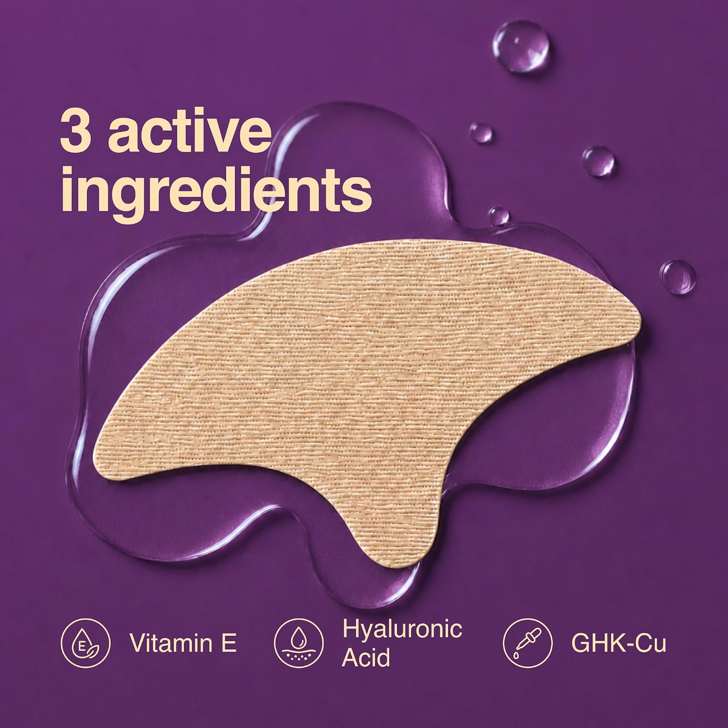 Wrinkle Smoothing Forehead Tape, Overnight Skin Renewal, Infused with Collagen, Hyaluronic Acid and GHK-Cu Copper Peptide, 20 Pieces
