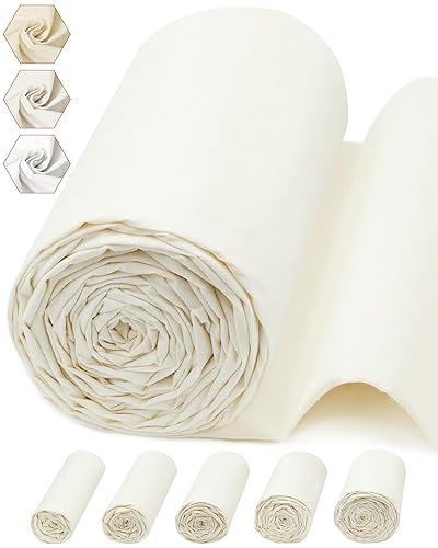 FIVEIZERO 100% Cotton Muslin Fabric by The Yard,63in x 10yd