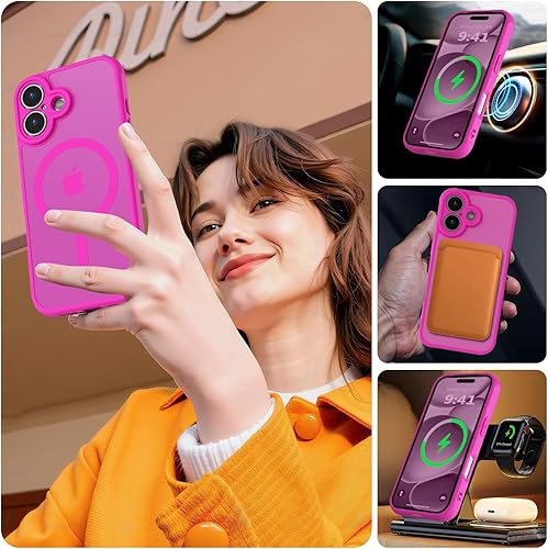 Vista 1157 de MOCCA - Funda magnética resistente para iPhone 11 de 6.1 pulgadas, compatible con MagSafe, protector de pantalla de vidrio + protector de lente