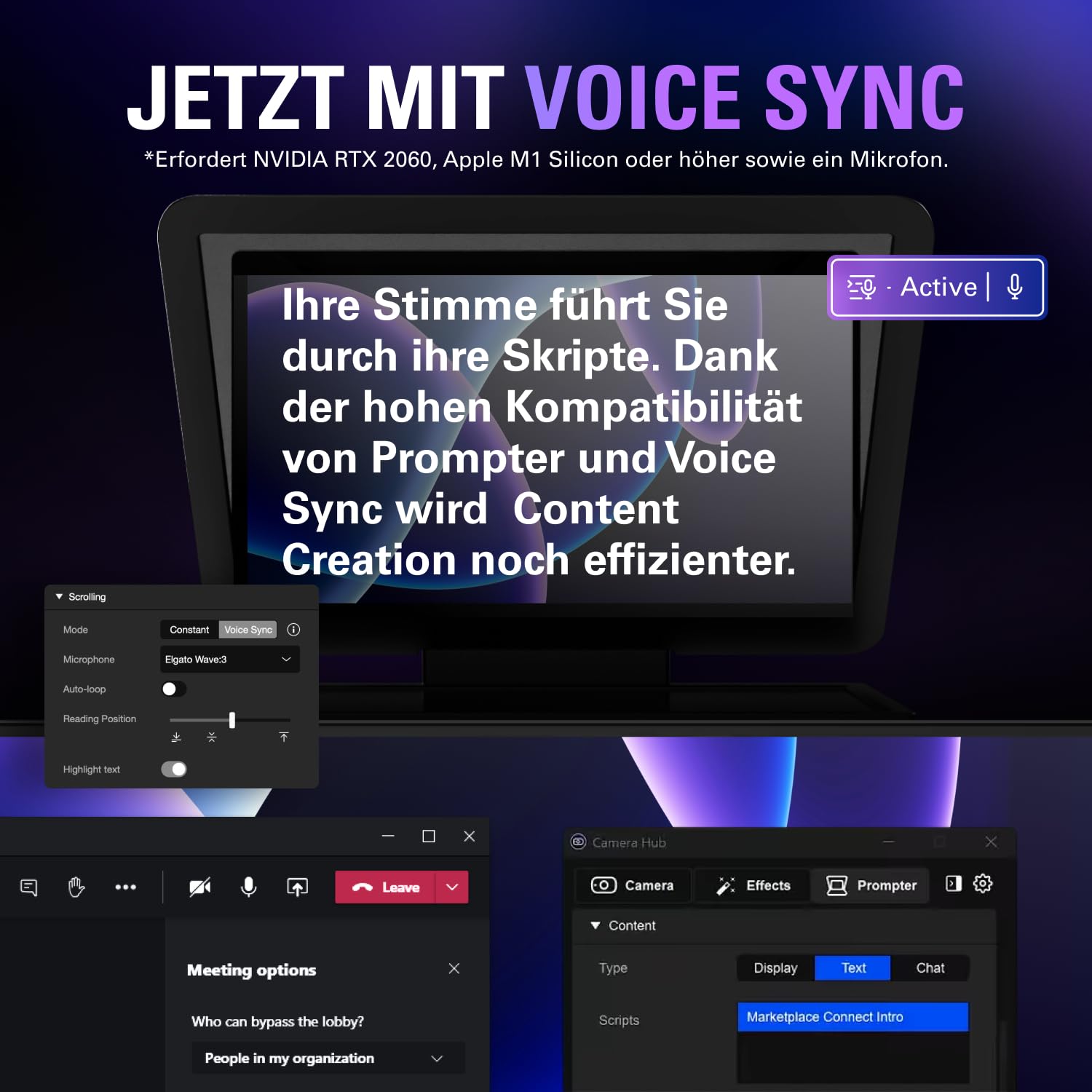 Elgato Prompter XL, vollformatiger Teleprompter, abnehmbar | 15,6-Zoll-Display abnehmbar, Full HD, doppelt als Konferenzmonitor, DSLR, spiegellos, USB-C 3.2