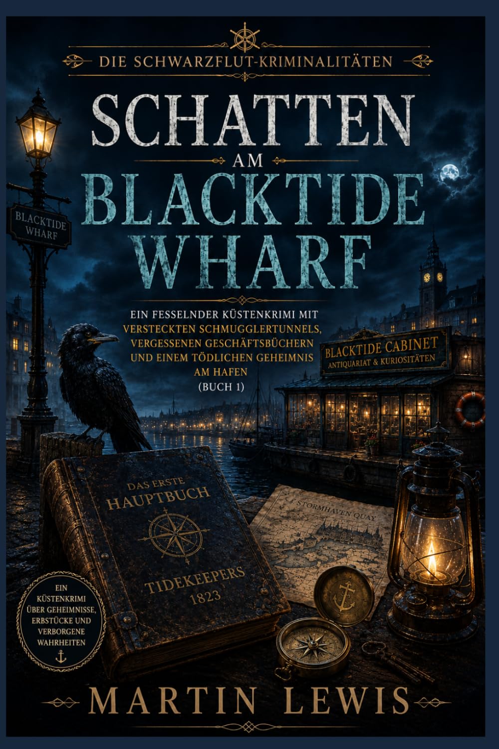 Schatten am Blacktide Wharf: Ein fesselnder Küstenkrimi mit versteckten Schmugglertunneln, vergessenen Geschäftsbüchern und einem tödlichen Geheimnis am Hafen (Buch 1)