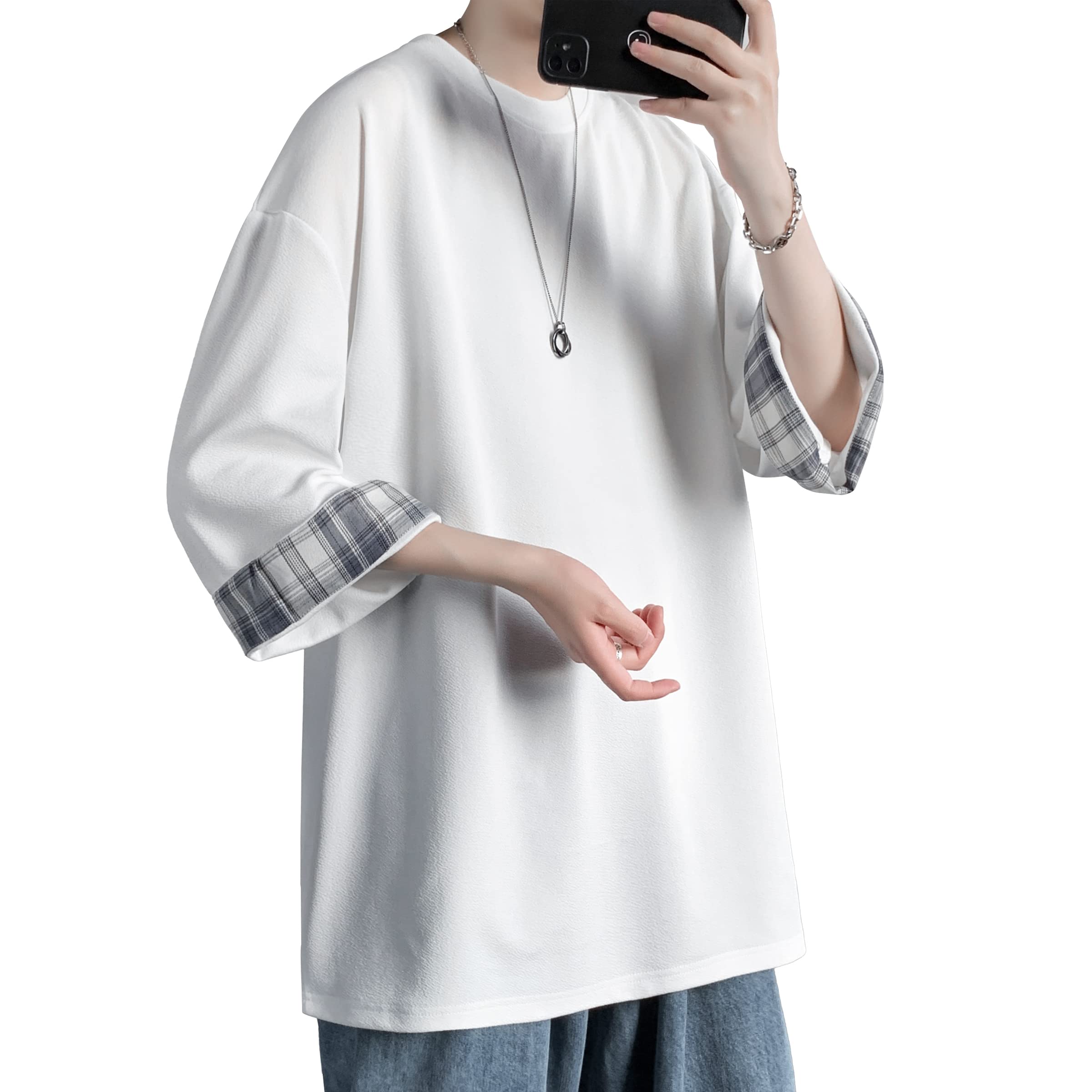 [Culeevp] 夏服 メンズ tシャツ メンズ 七分袖 半袖 大きいサイズ…