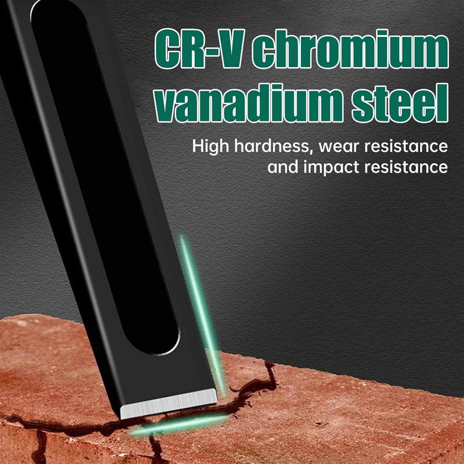 Flat Chisel Concrete Tool Chisel Head Cement Stone Splitter Chrome Vanadium Steel Masonry Chisel Flat Shovel Wood Processing(12 inch)