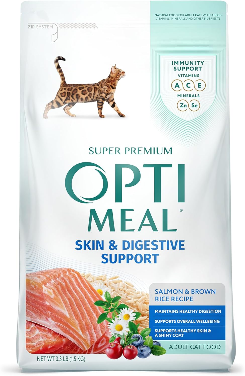 OPtimeal Skin & Sensitive Stomach Cat Food Proudly