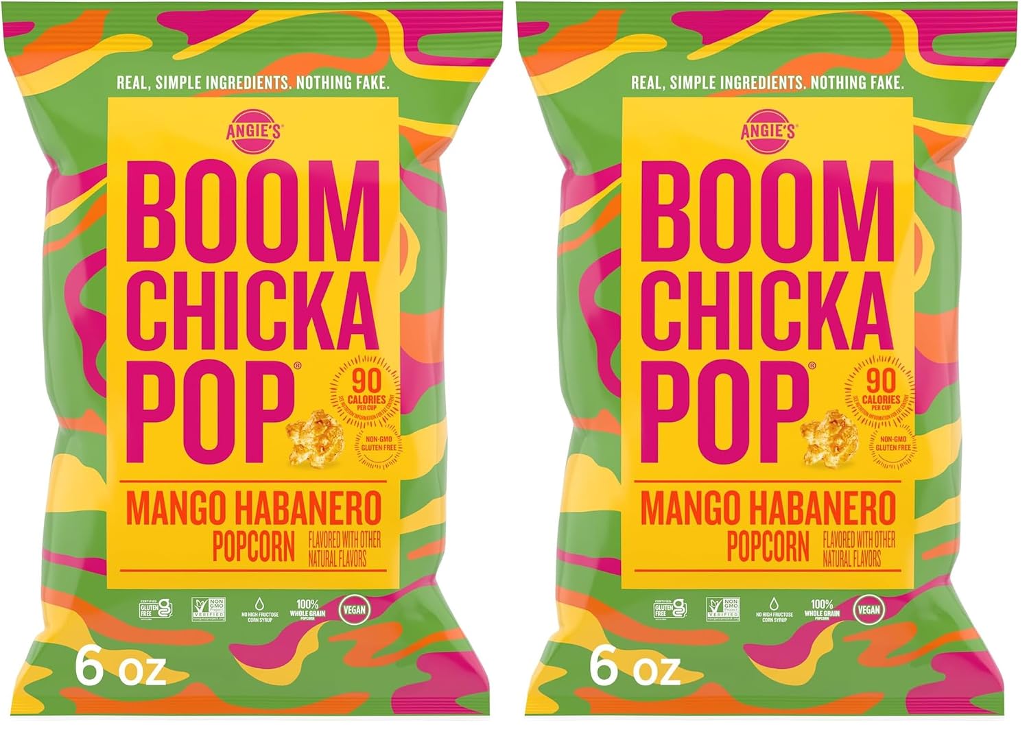 Angie’s BOOMCHICKAPOP Mango Habanero Popcorn, Gluten Free, 6 oz. (Pack of 2)