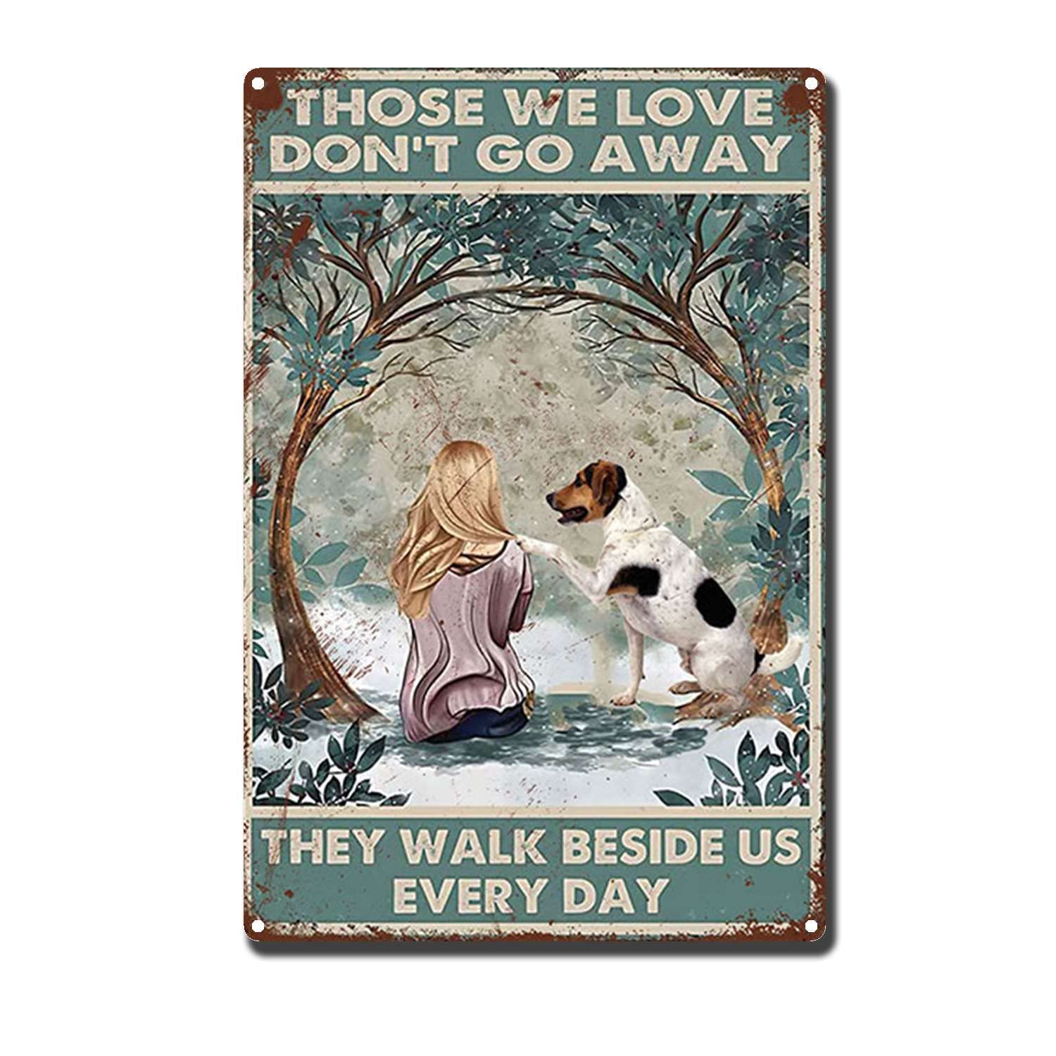HYCLAM Vintagemetal SignThe Girl Those We Love Don't Go Away Restoring Ancient Ways Wine Cellar The hotelThe Wall Decorate Painting 8x12inch-Tin Sign