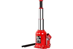 Torin 10 Ton Double Ram Heavy Duty Hydraulic Welded Steel Bottle Jack