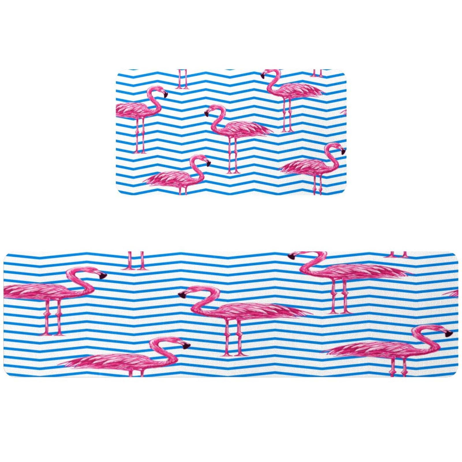 Alfombras de cocina antideslizantes y lavables VAPOKF juego de 2 piezas absorbentes azul