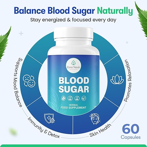 Miniatura 2 de Zyzven Naturals Suplemento de apoyo para el azúcar en la sangre  60 cápsulas veganas  Suplemento de hierbas con moringa, canela, jengibre, neem y
