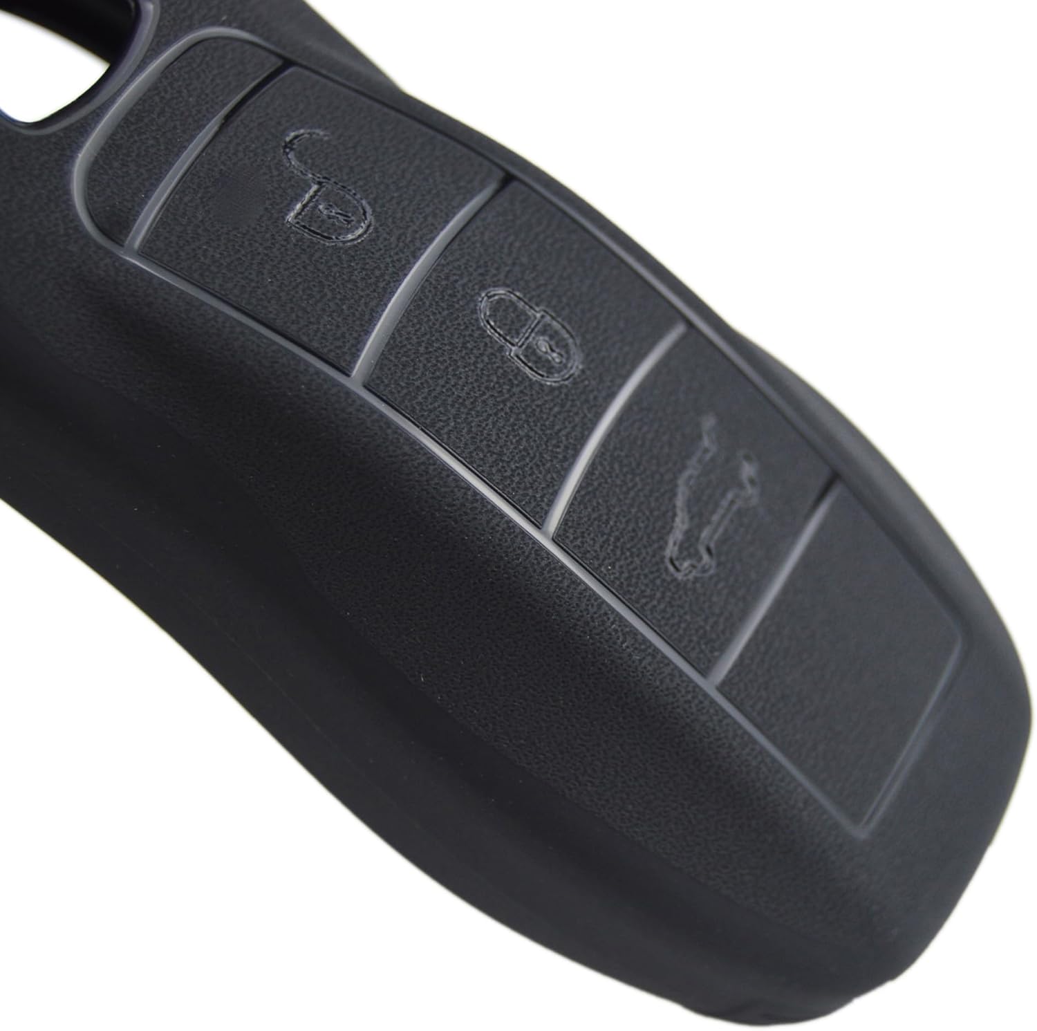 Charcoal Black Shockproof TPU Key Fob Cover Trim for Porsche Panamera Macan Cayenne Taycan Cayman Boster Panamera Targa Turbo 911 718 4 S - Image 3