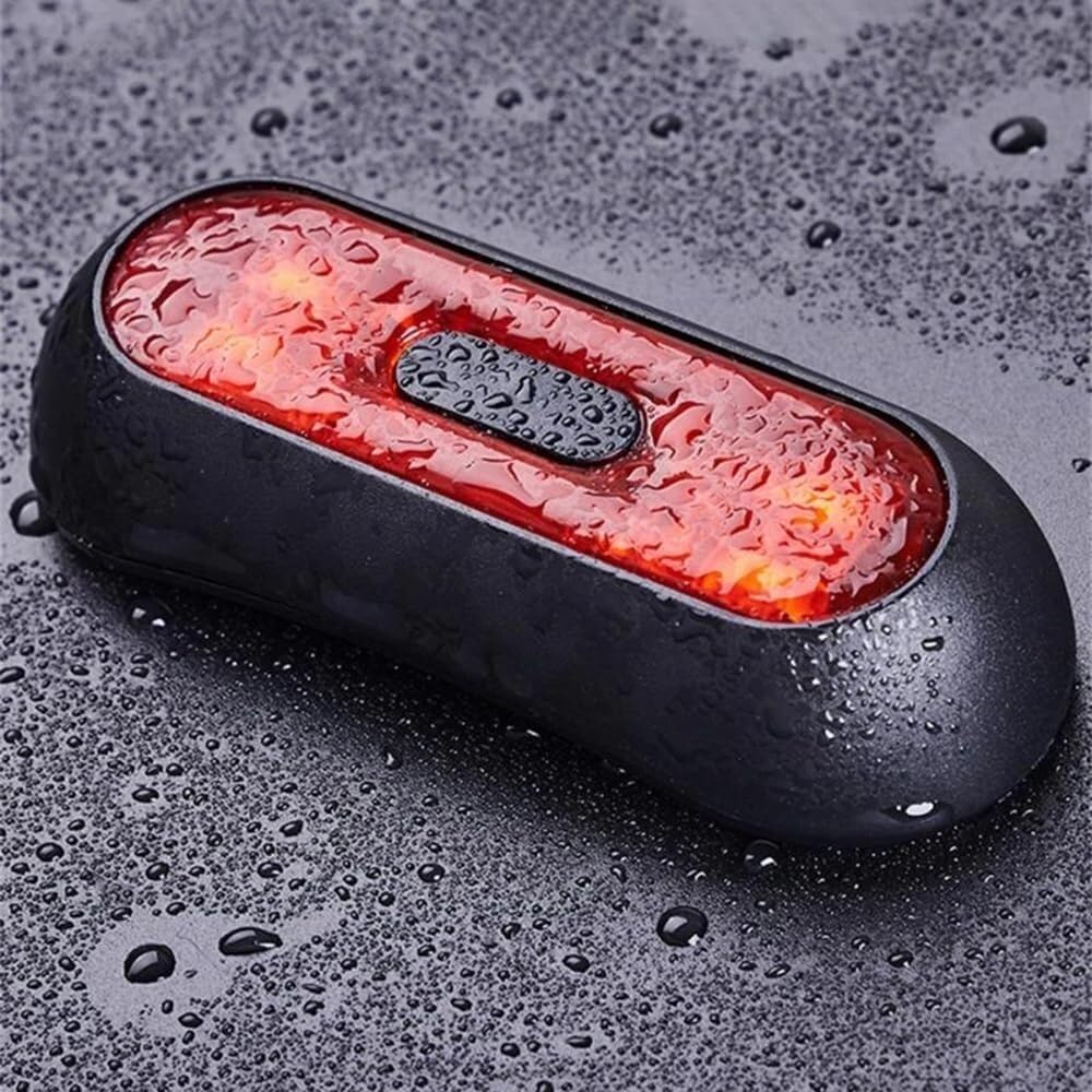 Bicycle Rear Red Safety Light Waterproof LED Motorcycle Helmet Lights Lamp MTB Road Warning Taillights with USB Chargeable Cable
