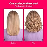 INFINITIPRO BY CONAIR Curl Secret Roulement automatique Fer - 3/4-inch Barrel - Curler cheveux pour tous les types de cheveux et longueurs - Double tension pour le voyage dans le monde entier 9 Options de style pour boucles sans angle sur tous les cheveux Typ
