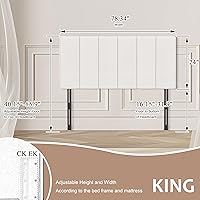 Vista 30 de HAOBO Home Cabeceros tapizados plegables Queen/Full de lino con ajustes de altura