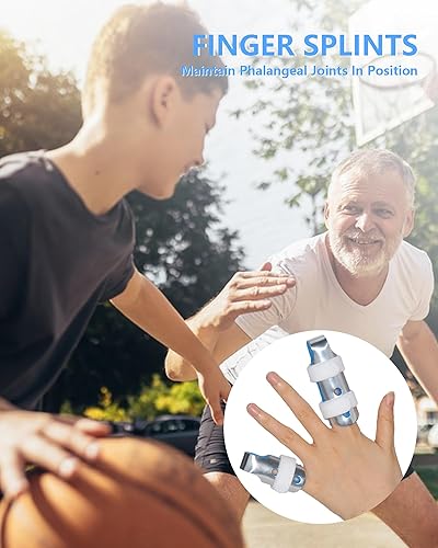 Miniatura 5 de Teroys - Férula de aluminio para dedos rotos enderezar la artritis paquete de 3 tamaños