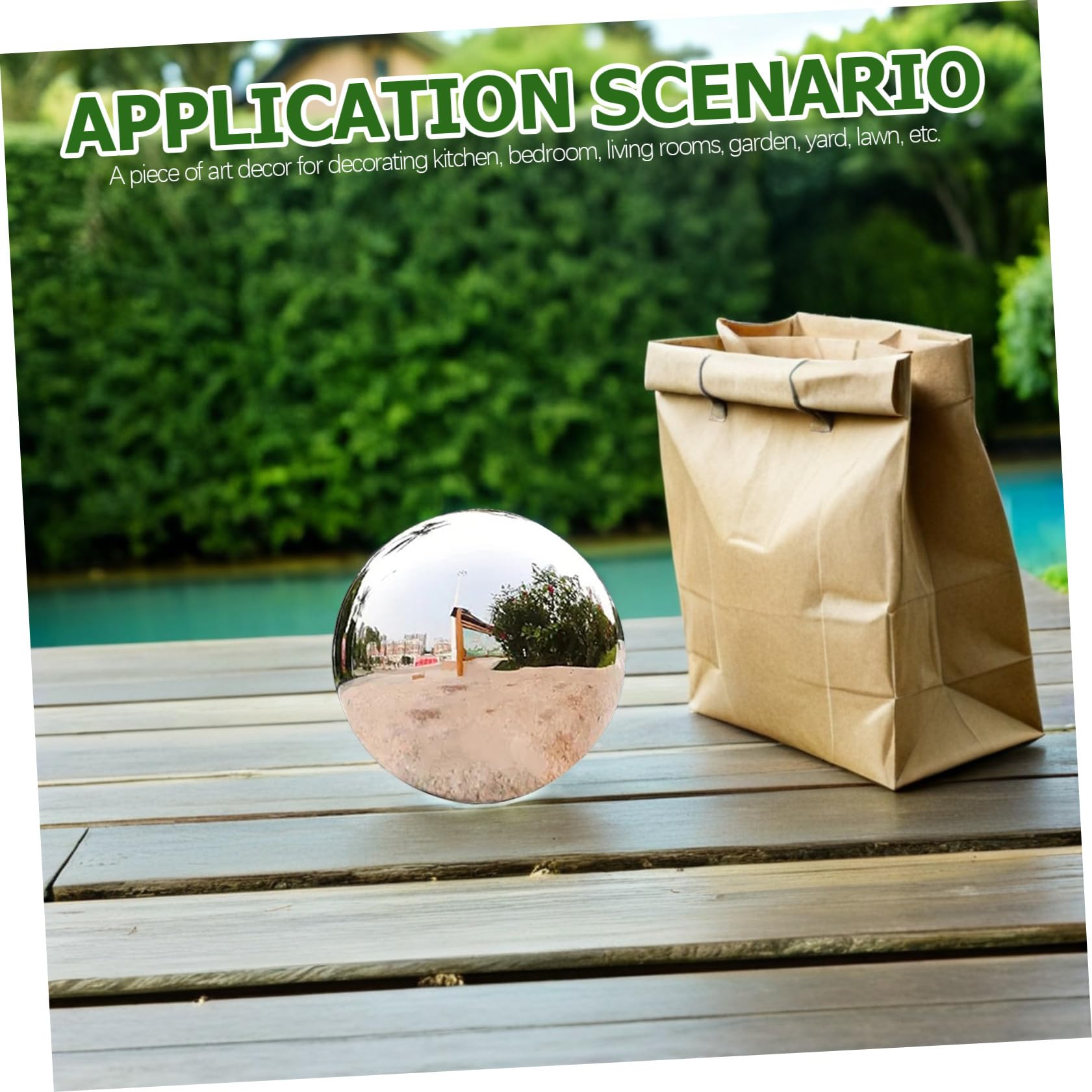 Sfera Lucido Inox Giardino in Specchiata Acciaio da Argento