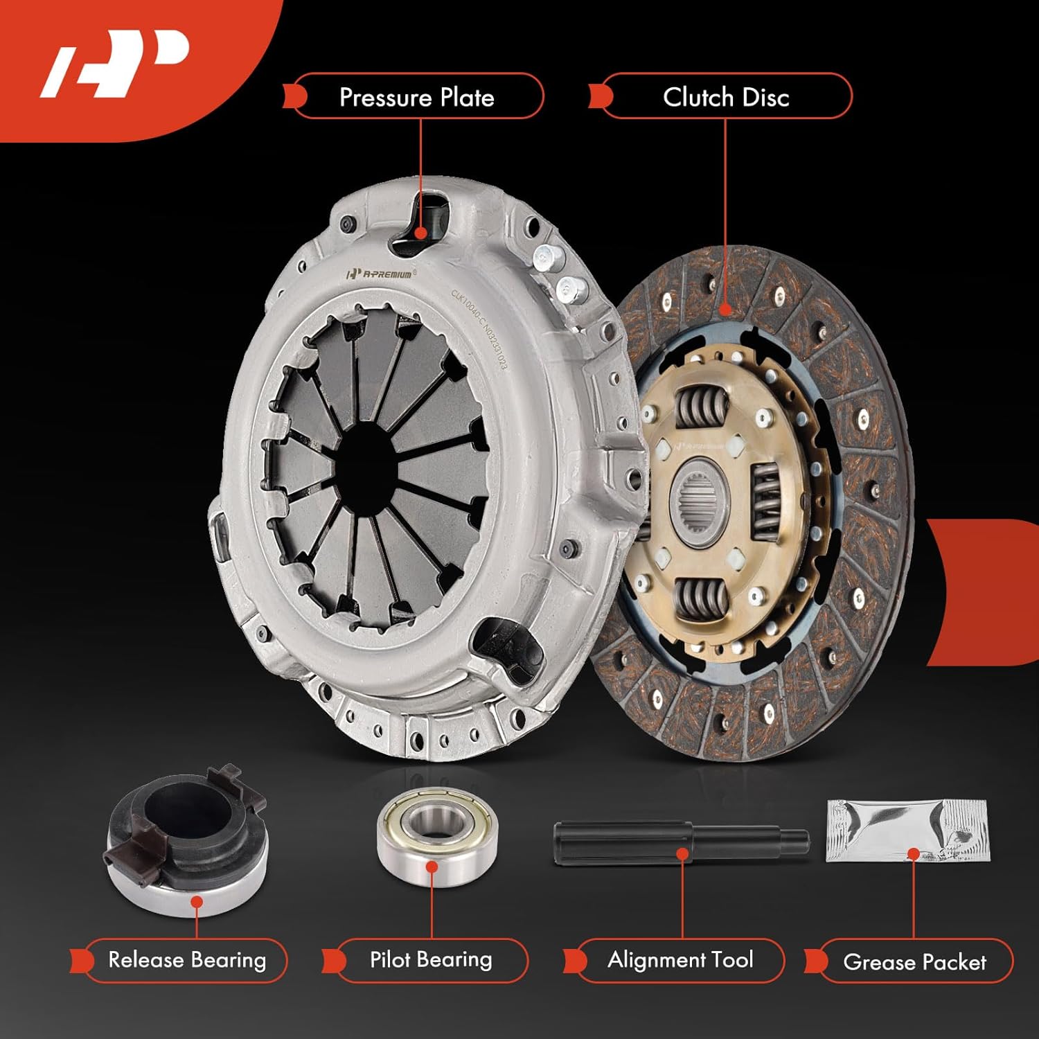 A-Premium Transmission Clutch Kit Set Compatible with Mazda 2 2011-2014, MX-3 1994-1995, Protege 1990-2003 & Kia Sephia 1994-1997 & Lada Niva 1984-1991 & Mercury Capri 1991-1994, 1.5L 1.6L 1.8L