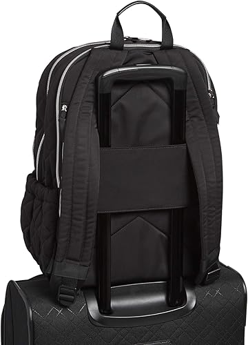 Miniatura 4 de Vera Bradley Mochila Campus de sarga de rendimiento, Negro, talla única