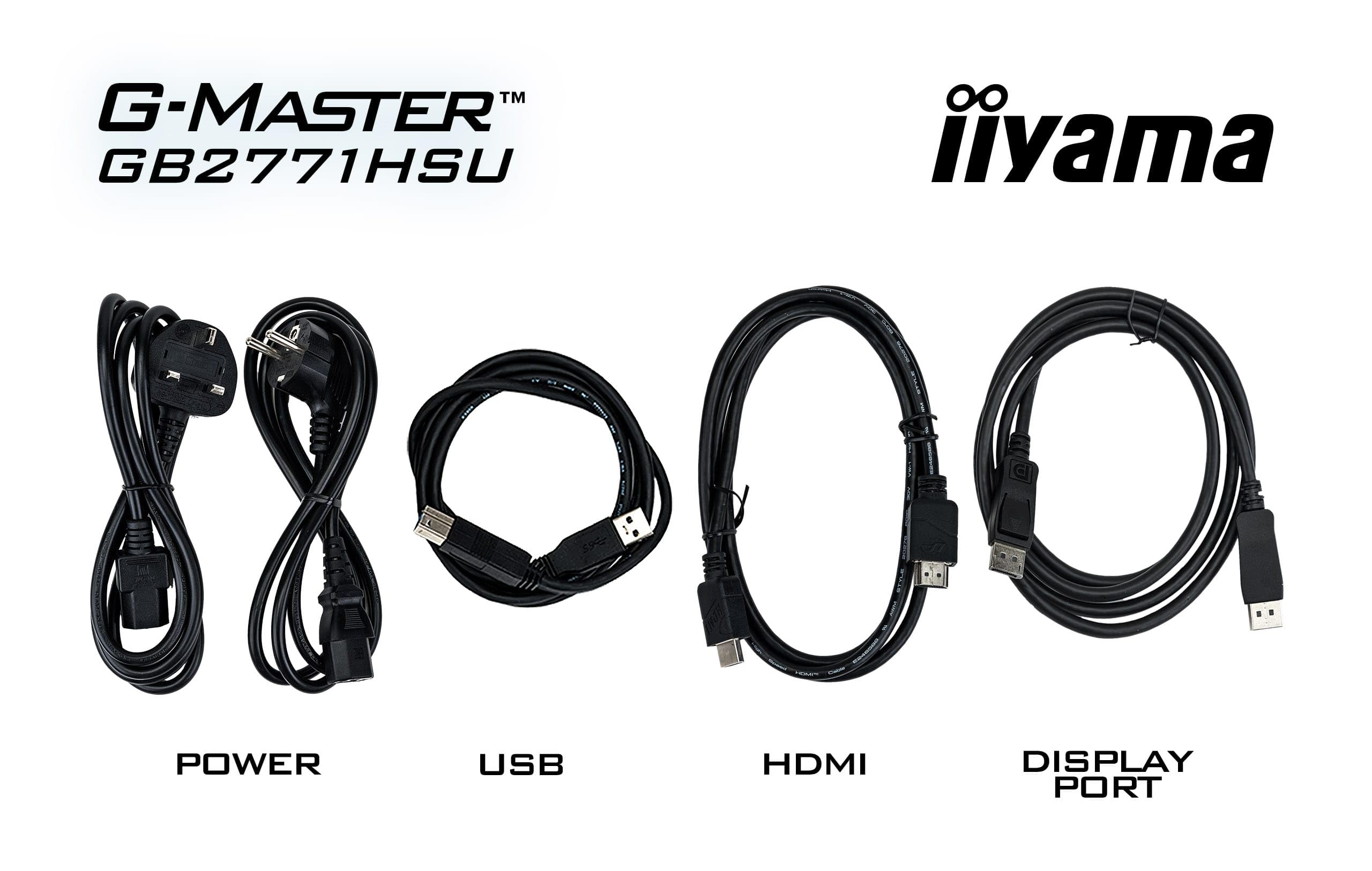 iiyama Ecran G-Master Red Eagle, GB2771HSU-B1, Fast IPS, FHD@240Hz,0.4ms MPRT, 350cd, Haut-parleurs, HDMI/DP/USB (2 x3.2 + 2X Type C), réglable en Hauteur, Black Tuner, G-Sync Compatible