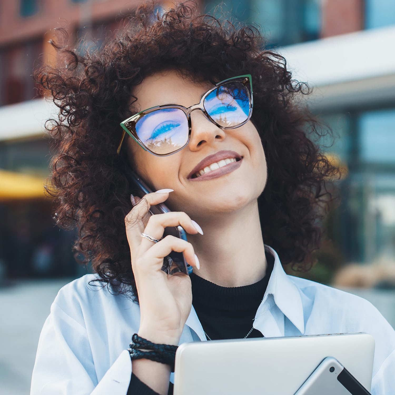 FEISEDY Oversized Cat Eye Glasses Frame Non Prescription Eyeglasses with Clear Lens Eyewear for Women Men B0066 Grey image 2 of 7 B0CPDBTG7Z