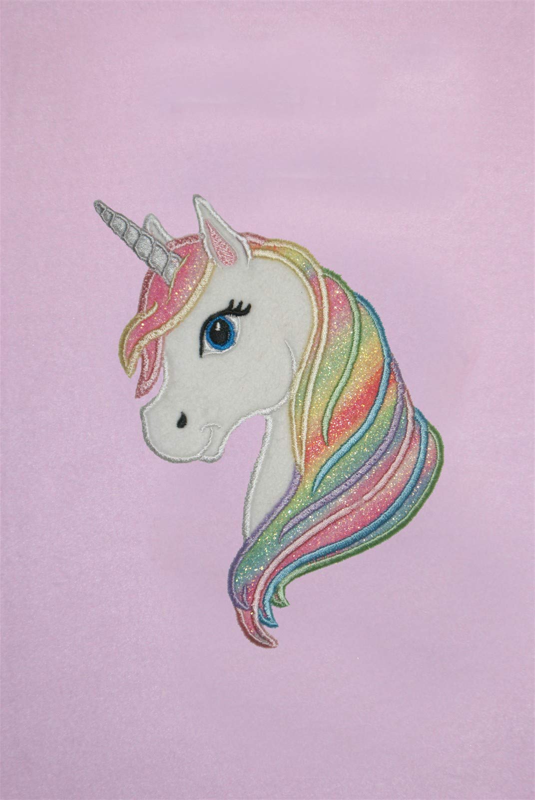 Oh Sew Simple Multi Magical Rainbow Unicorn Personalised, Embroidered Soft Fleece Baby Blanket - Choice Of Blanket Colours Available At Customisation Point