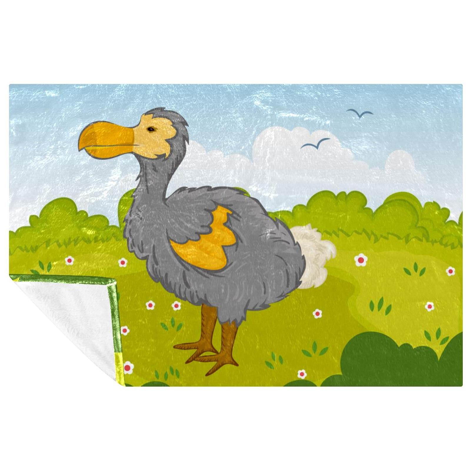 Couverture douce oiseaux dans un parc pour pique-nique et canapé