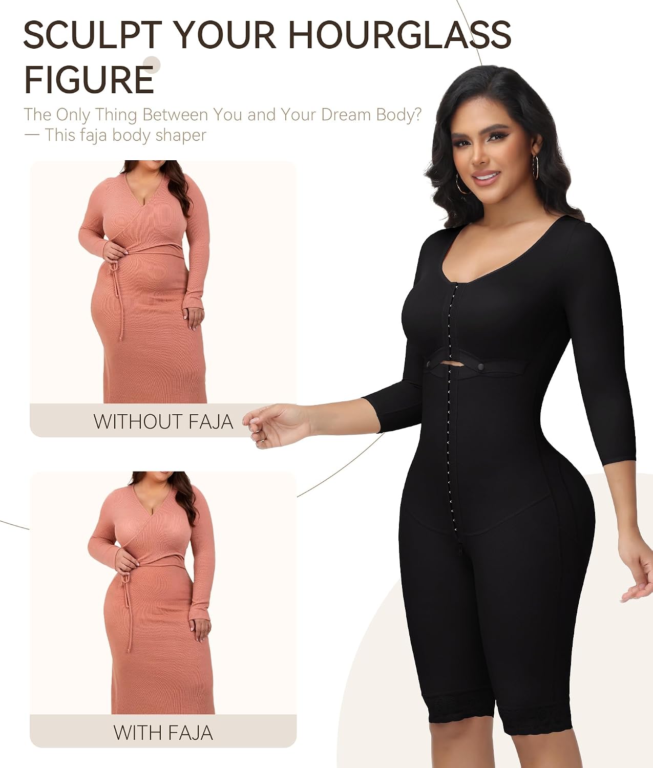 SHAPSHE Fajas Colombianas Moldeadoras Faja Body Shaper Tummy Control Shapewear Post Surgery Tummy Tuck Compression Garment