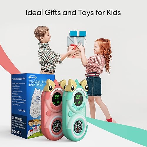 Miniatura 6 de Walkie Talkies para niños, paquete de 2 walkie talkies recargables para niños, regalo para niños de 3 a 12 años, 22 canales de radio de 2 vías para