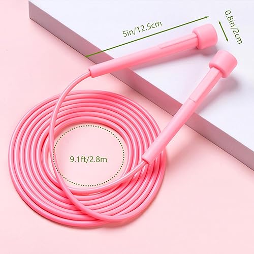 Miniatura 2 de Paquete de 2 cuerdas de saltar ajustables, cuerda de saltar sin enredos para mujeres y hombres, cuerda de velocidad ligera, cuerda de ejercicio de