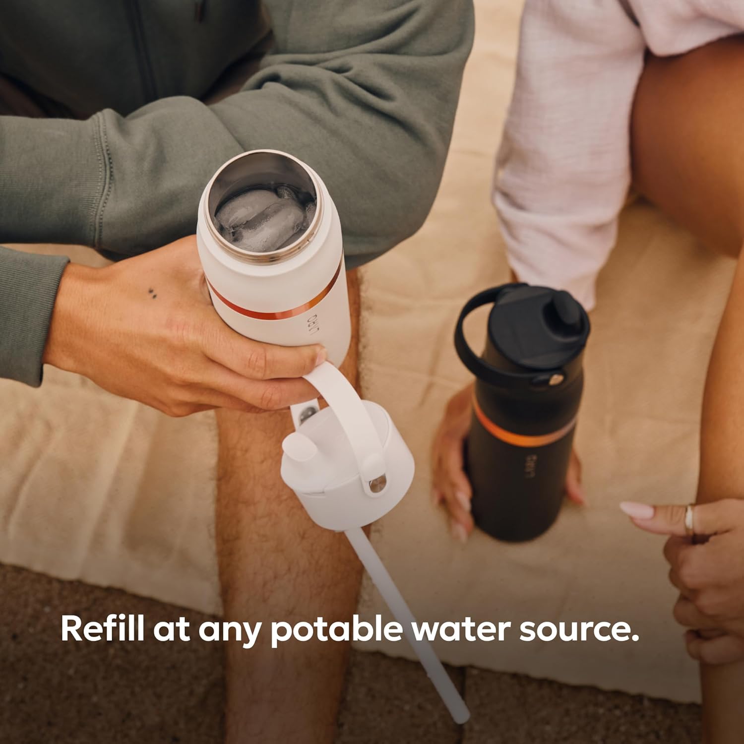 LARQ Bottle Swig Top Amber Vittoria 34 Oz, Granite White - Image 5