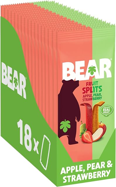 BEAR Real Fruit Snack Splits Apple Strawberry