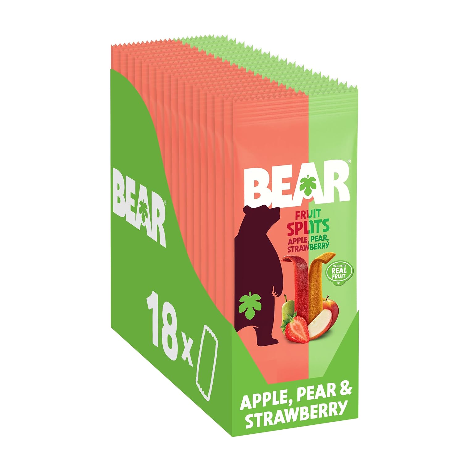 BEAR Real Fruit Snack Splits 18-Pack (0.7 oz each)